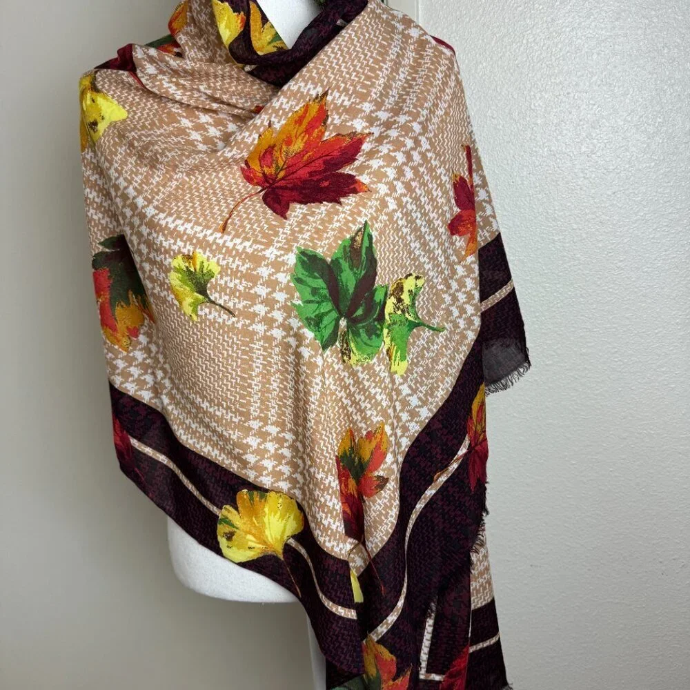 Falling Leaves Scarf Wrap 100% MODAL   26
